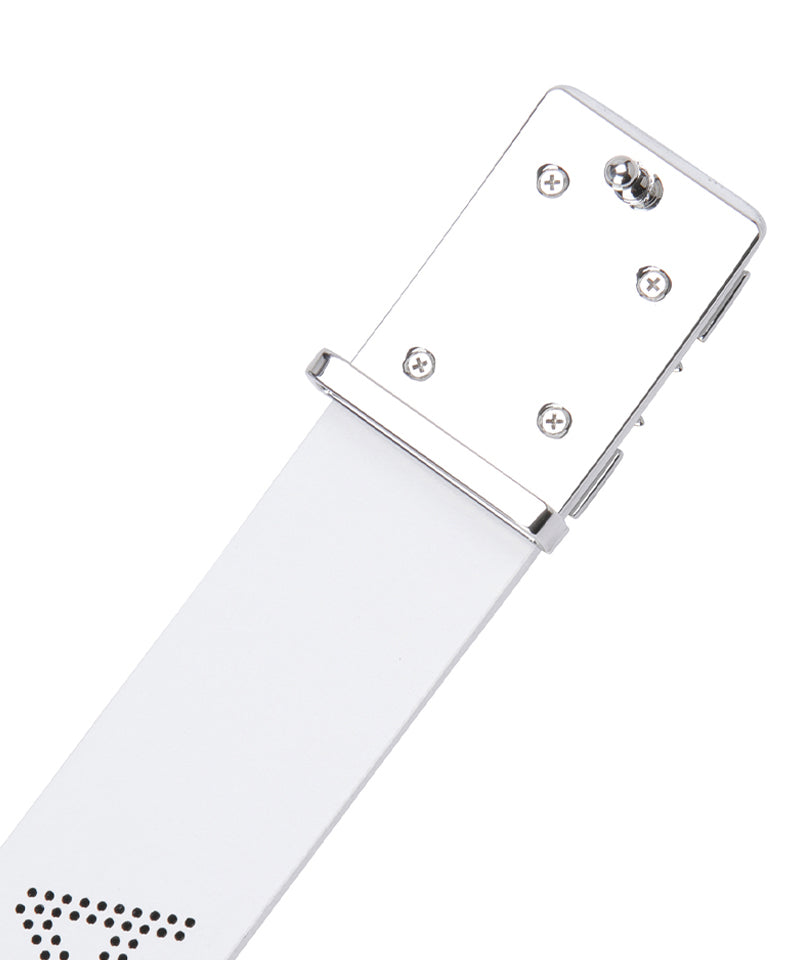 Women's Logo Punching Belt - White