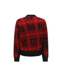 Women's Check Point Cardigan - Red