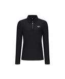 ANEW Golf Women's Woven Mixed Collar L/TS - Black