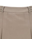 ANEW Golf Women's Asymmetery Pleats Skirt - Beige