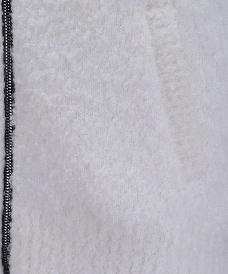 ANEW GOLF Women Hoodie Knit Zip-Up Vest - White