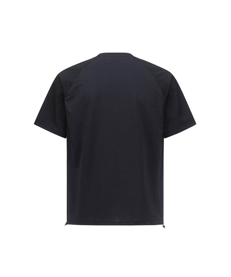 Men's Ribbed Crew Neck Short T-Shirt
