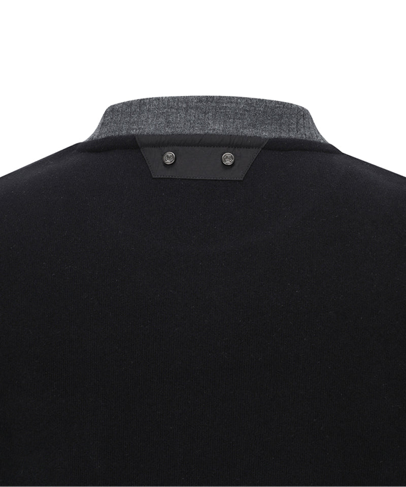 ANEW Golf Men's Quilting Logo Point MTM - Black