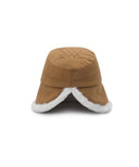 Women's Fur Bucket Hat - Camel