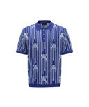 Men Rain Logo Short Sleeve Sweater - Royal Blue