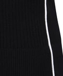 ANEW Golf Women's SM Stripe Texture Short Sleeve Sweater - Black