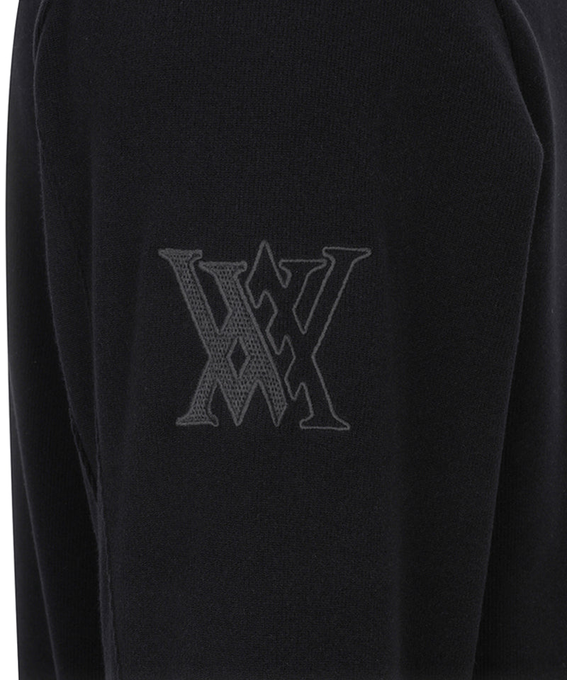 ANEW Golf Men's Quilting Logo Point MTM - Black