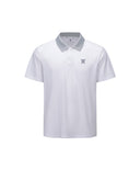 Men Collar Point Short T-Shirt - White