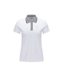 ANEW Golf Women's Knit Collar Short T-Shirt - White