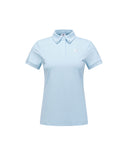 Women's Back Triangular Point Short T-Shirt - Sky Blue
