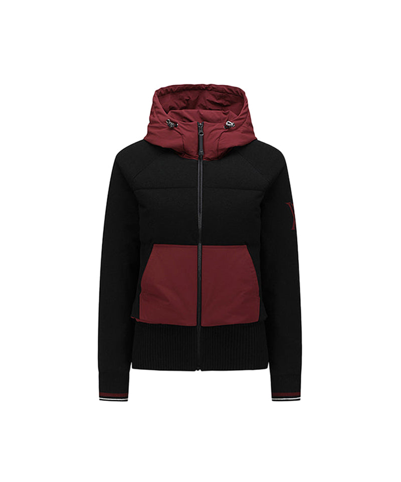 Women's Hybrid Hoodie Jacket - Black