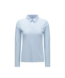 Women's Back Ventilation Logo Tape Point Long T-Shirt - Sky/Blue