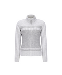 ANEW Golf Women Two Tone Wind Block Zip-up Cardigan - Ivory