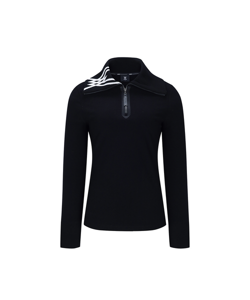 ANEW Golf Women Logo Point Collar L/TS - Black – Anew Golf USA