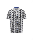 ANEW GOLF Men's SM Logo Pattern Short T-Shirt - Cream
