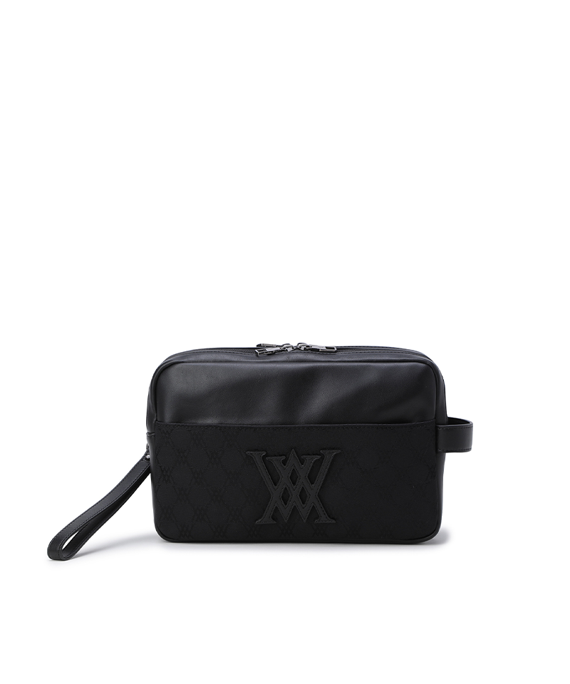 Anew Golf Jacquard Easy Pouch - Black