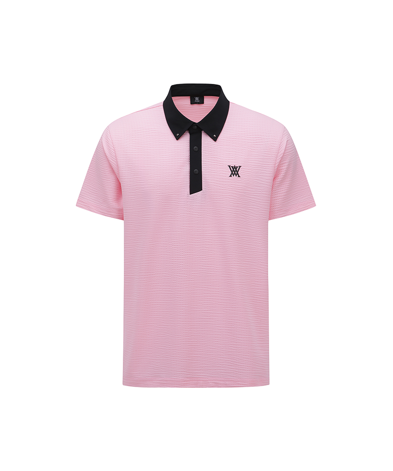 ANEW GOLF Men's SM Sleeve Pocket Short T-Shirt - Pink