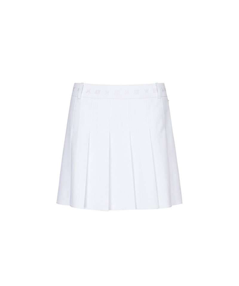 Women's Logo Band Point Pleats SQ - White