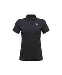 Women's Back Triangular Point Short T-Shirt - Black