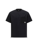 Men's Ribbed Crew Neck Short T-Shirt - Black