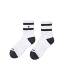 Men's Double-Block Crew Socks - D/Gray