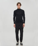 Men's Mock Neck Cooling Baselayer - Black