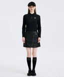 Women's Faux Leather A - Line SQ - Black