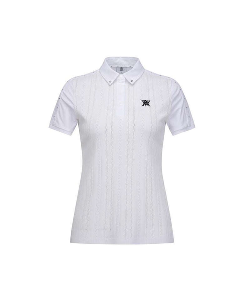 ANEW Golf Women's SM Textured Hybrid Short T-Shirt - White