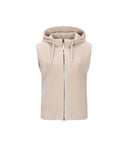 Women's Chenille Knit Hood Vest - Light Beige