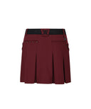 Women's Pocket Point Pleats SQ - Wine