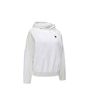 Women's Wooven Blocked Longsleeve Hoodie - White