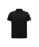ANEW GOLF Men's SM Logo Point Short Sleeve Sweater - Black