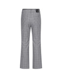 Women's Check Boots Cut Long Pants - Gray