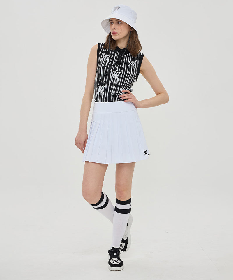 Women Rain Logo Sleeveless Sweater - Black