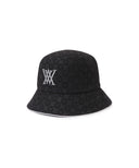 [Legacy Sale] Men's Monogram Round Taping Bucket Hat - Black