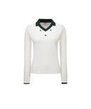 [Signature] Women's Logo Point Cable Sweater - Off-White