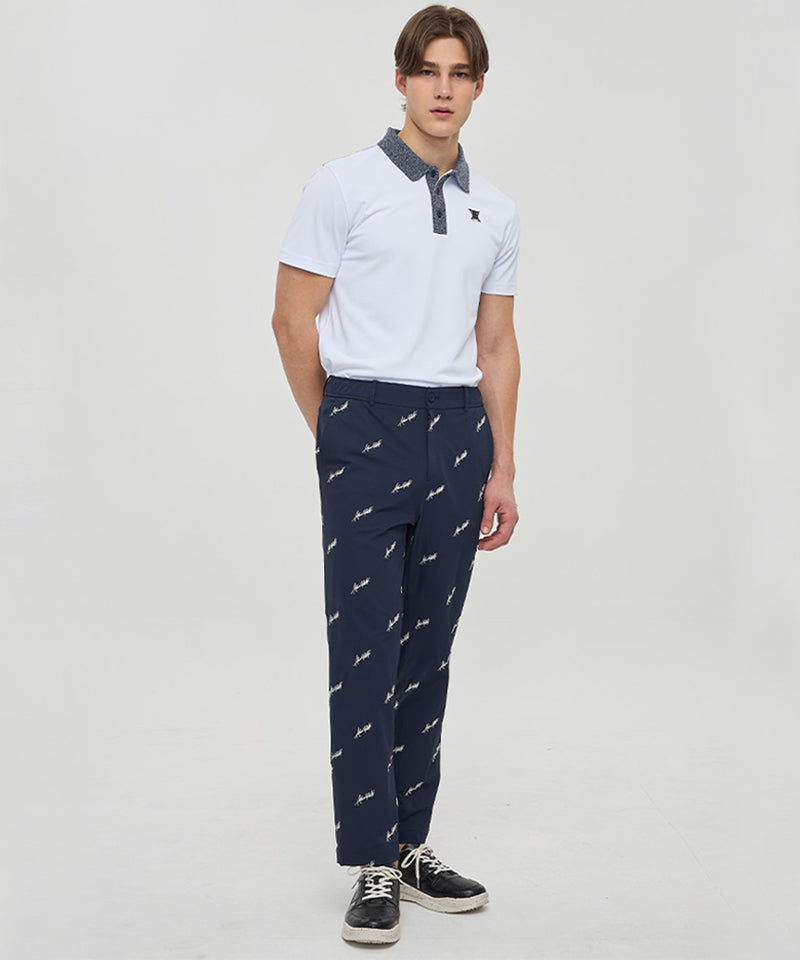 Men's Logo Embroidery Chino L/PT - Navy