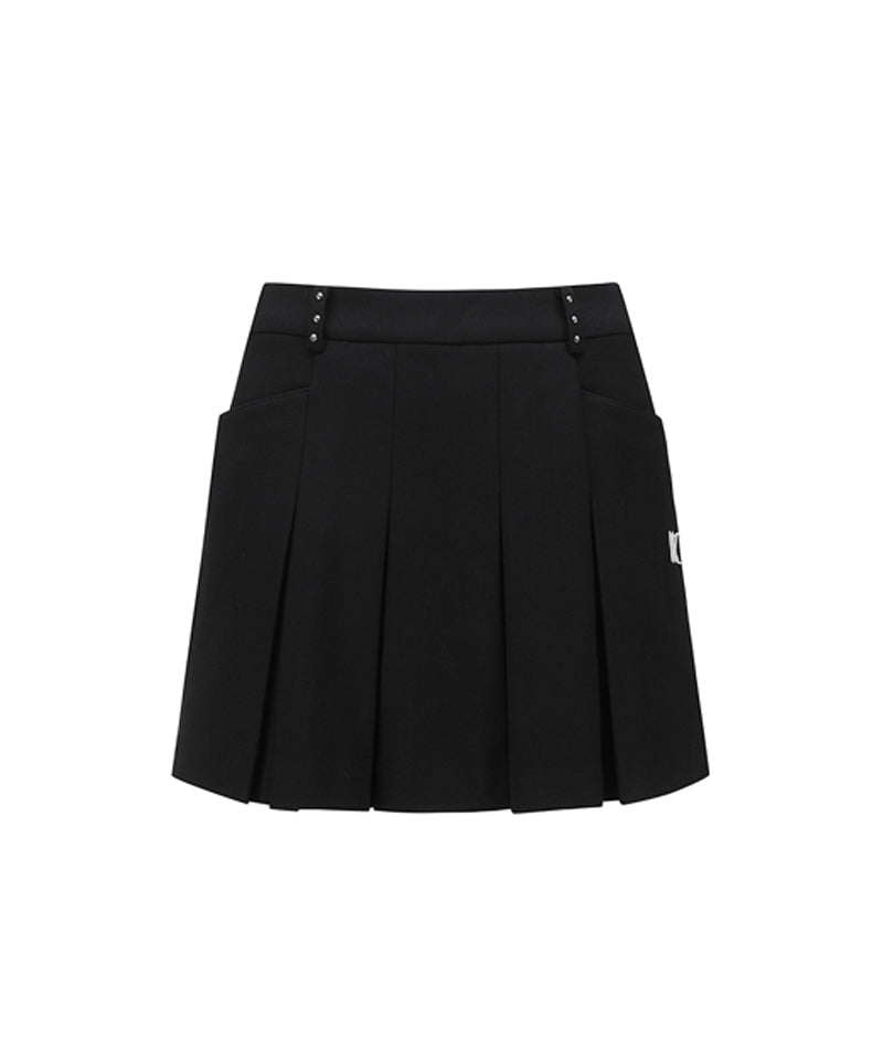 Women's Pocket Point Pleats SQ - Black