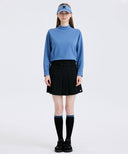 Women's Buckle Point Pleats Skirt - Black