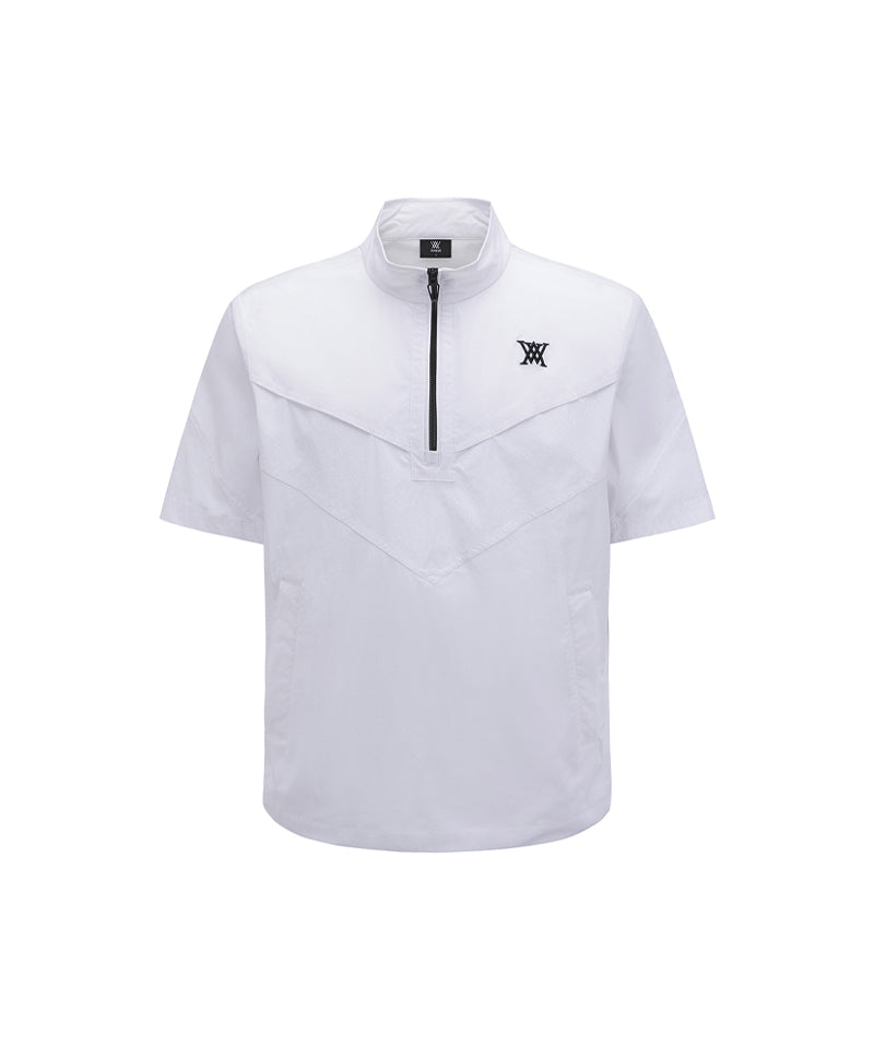 ANEW GOLF Men's SM Short Sleeve Anorak Jacket - White