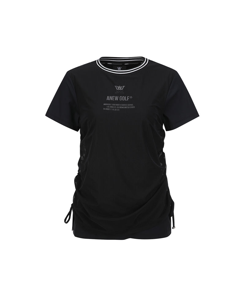 ANEW Golf Women's SM Layered Round Short T-Shirt - Black