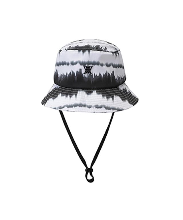 Men's Wave Tie Dye Bucket Hat - Black