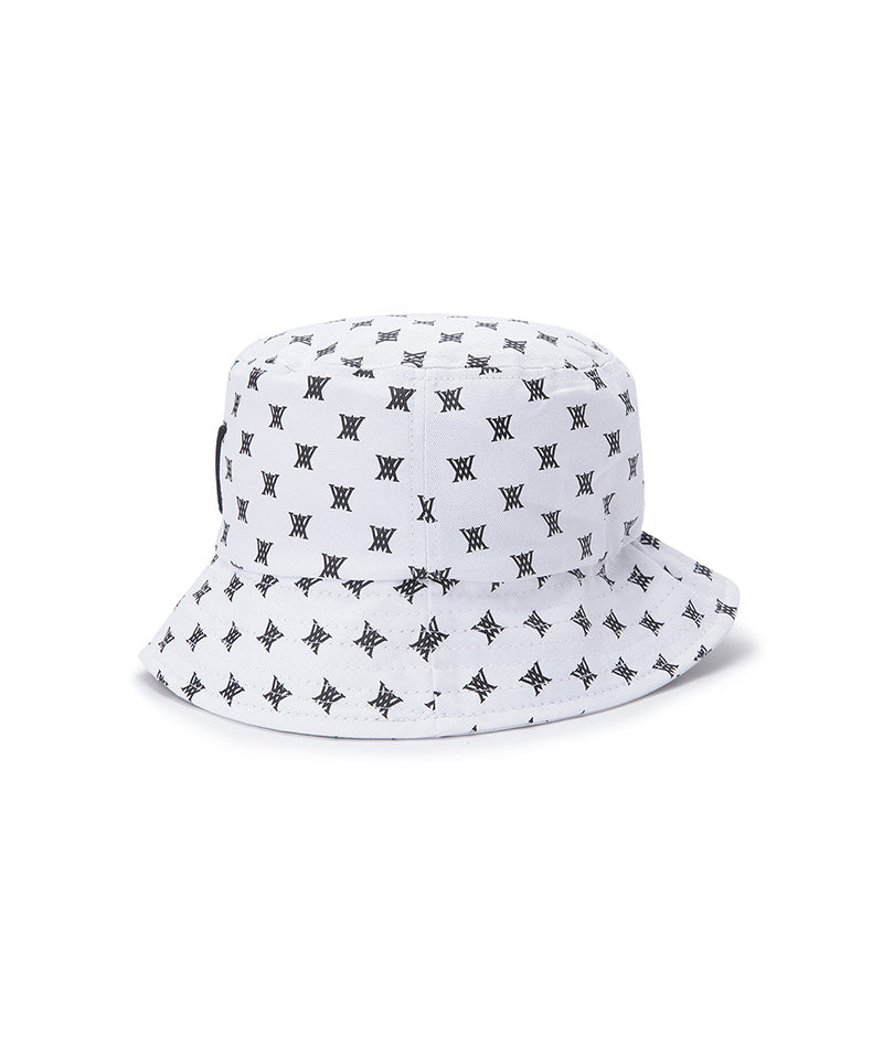 New Pattern Bucket Hat - White
