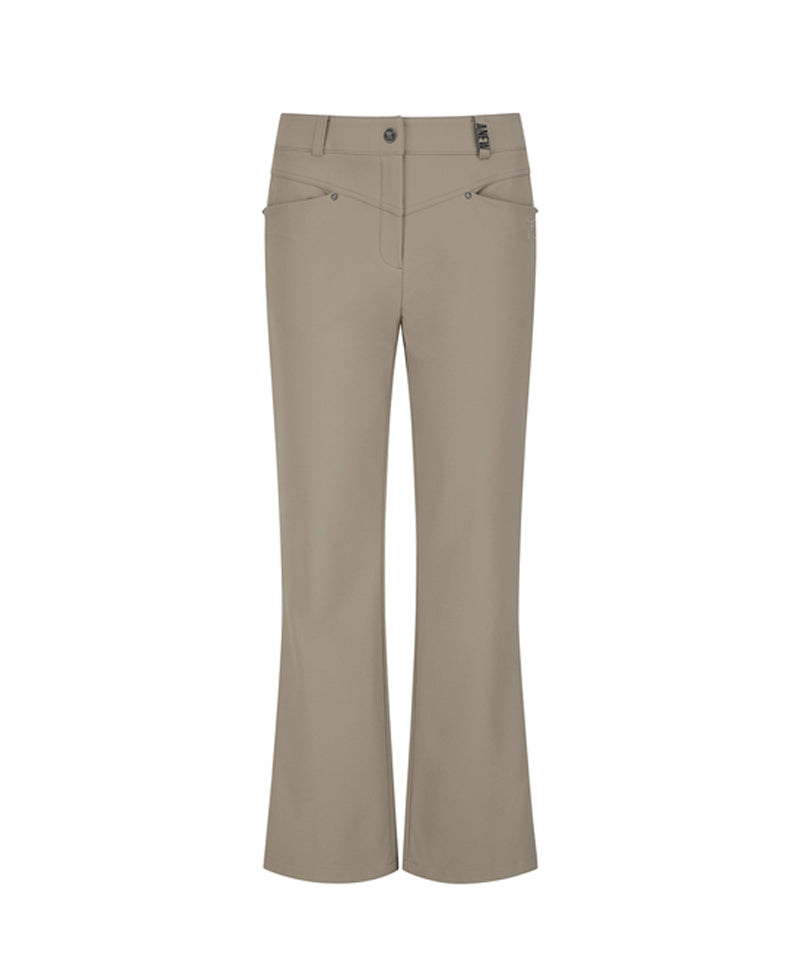 Women's V-Line Incision Boots Cut L/PT - Beige