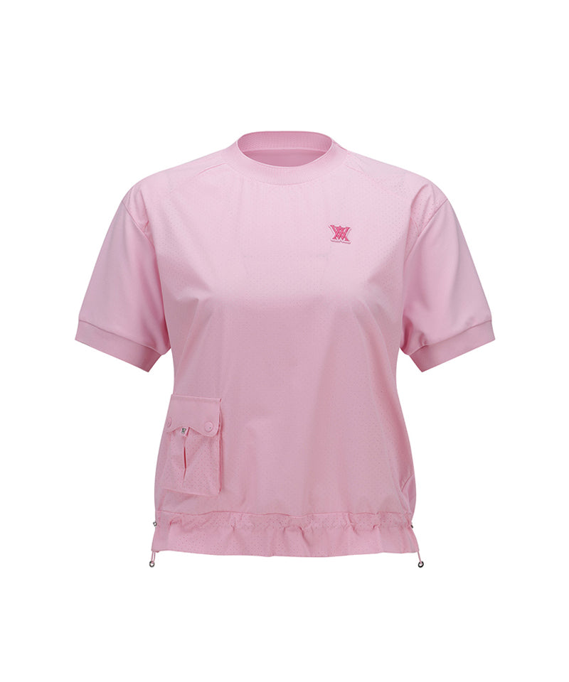 Light Pink V-Neck Full Sleeves T-Shirt By NoLogo, NLCOREVNFS-057