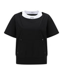 Women Layered  Detail Shirt - Black