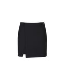 Women's Fleece Incision Point A-Line Skirt - Black