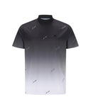 [Signature] Men's Logo Pattern Neck T-Shirt - Black