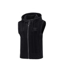 Women's Chenille Knit Hood Vest - Black