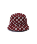 [Legacy Sale] New Monogram Bucket Hat(M) - Burgundy